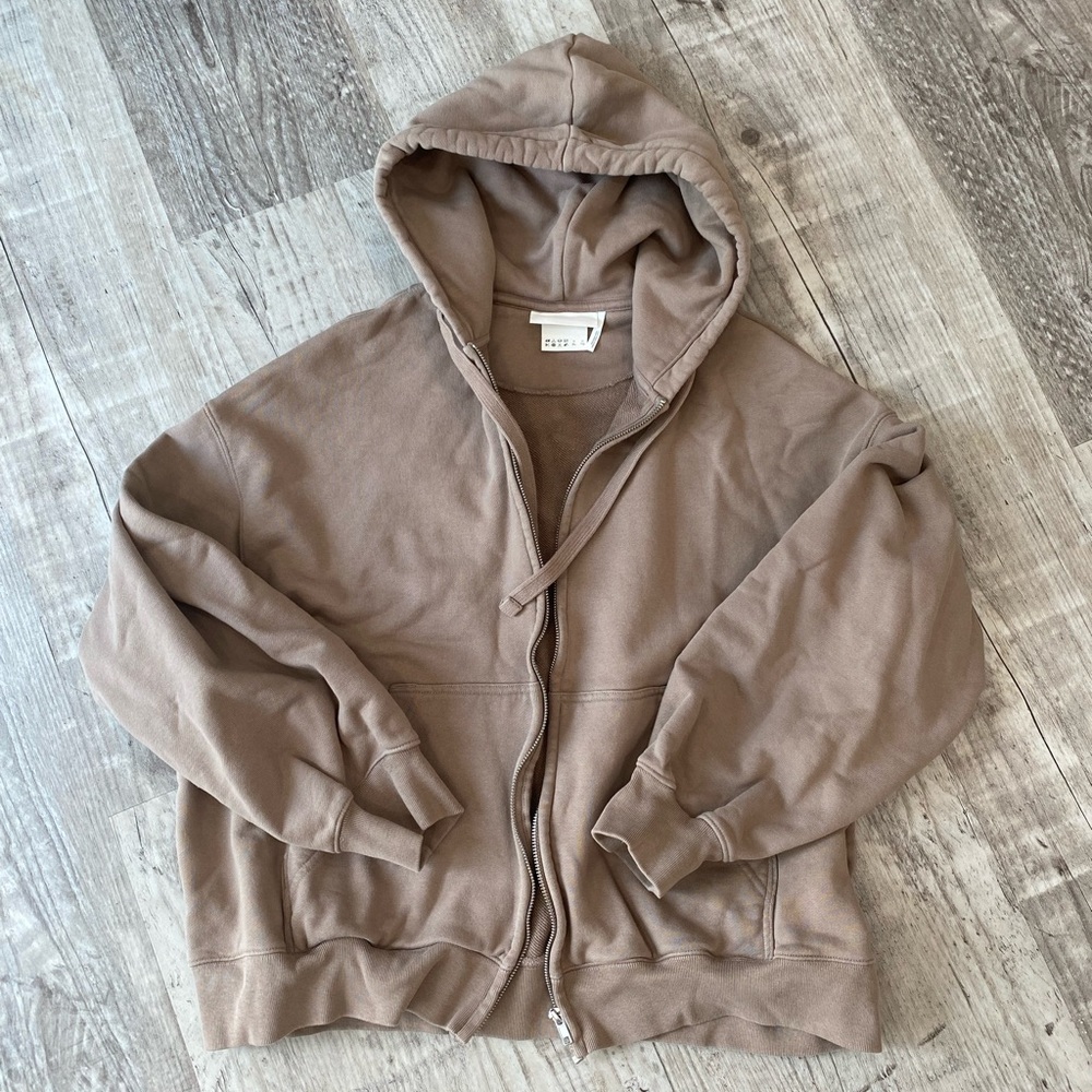 H&M size XL full zip hoodie. Tan color.